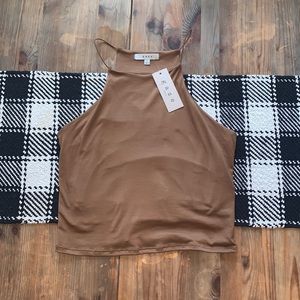 Brown halter top